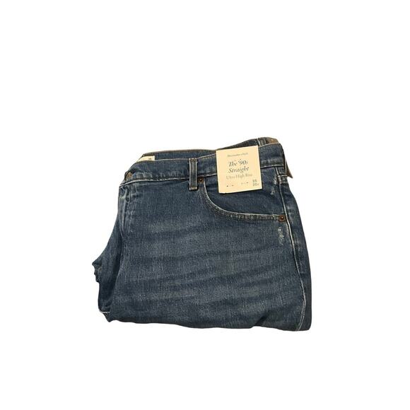 Abercrombie and Fitch Jeans Women 20 Short Blue 90s Straight NWT - Picture 9 of 9